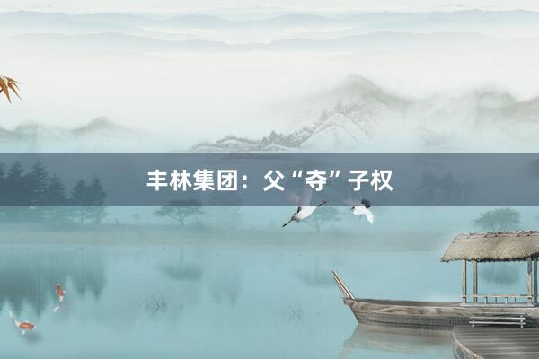 丰林集团：父“夺”子权