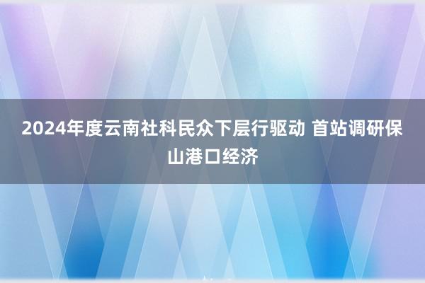 2024年度云南社科民众下层行驱动 首站调研保山港口经济