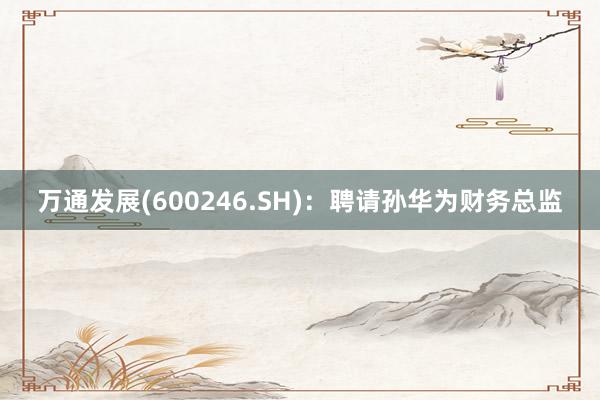 万通发展(600246.SH)：聘请孙华为财务总监