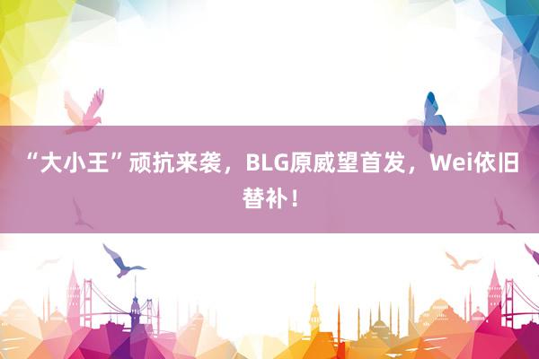 “大小王”顽抗来袭，BLG原威望首发，Wei依旧替补！