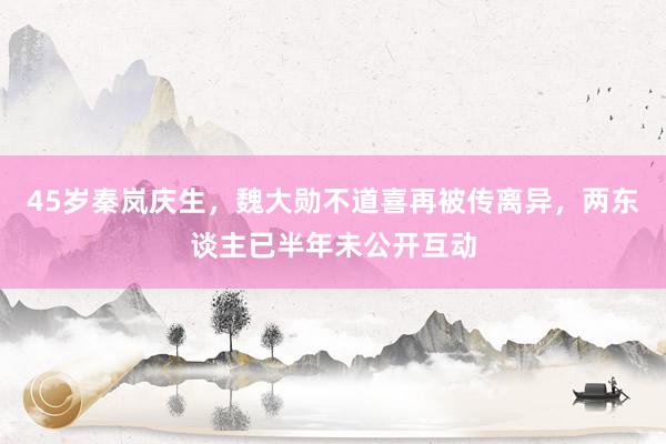 45岁秦岚庆生，魏大勋不道喜再被传离异，两东谈主已半年未公开互动